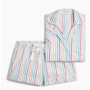 J Crew Printed Short Sleeve Pajamas